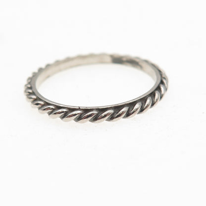 Silpada 925 Sterling Silver Vintage Ribbed Stackable Band Ring Size 7.75