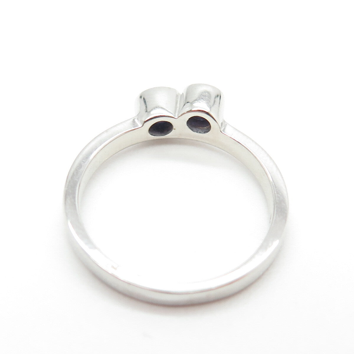 925 Sterling Silver Round-Cut Purple C Z Ring Size 6