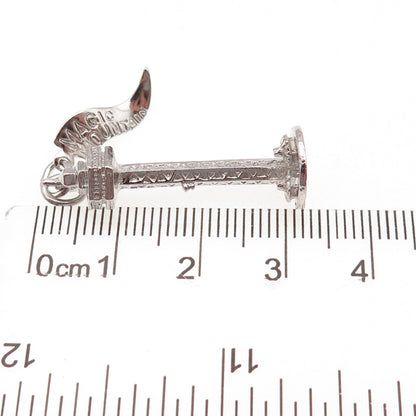 Pacific Jewelry Sterling Silver Vintage Sky Tower Magic Mountain Charm Pendant