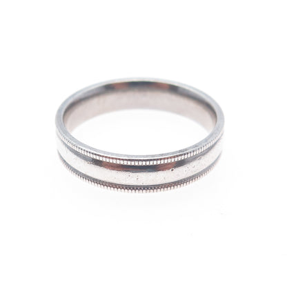 925 Sterling Silver Vintage Band Ring Size 9.75