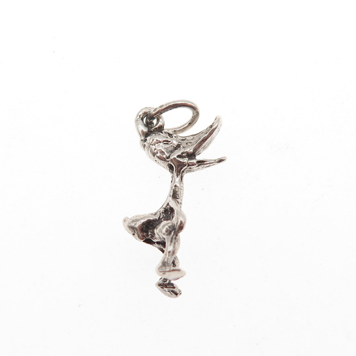 925 Sterling Silver Vintage Daffy Duck Oxidized 3D Mini Charm Pendant