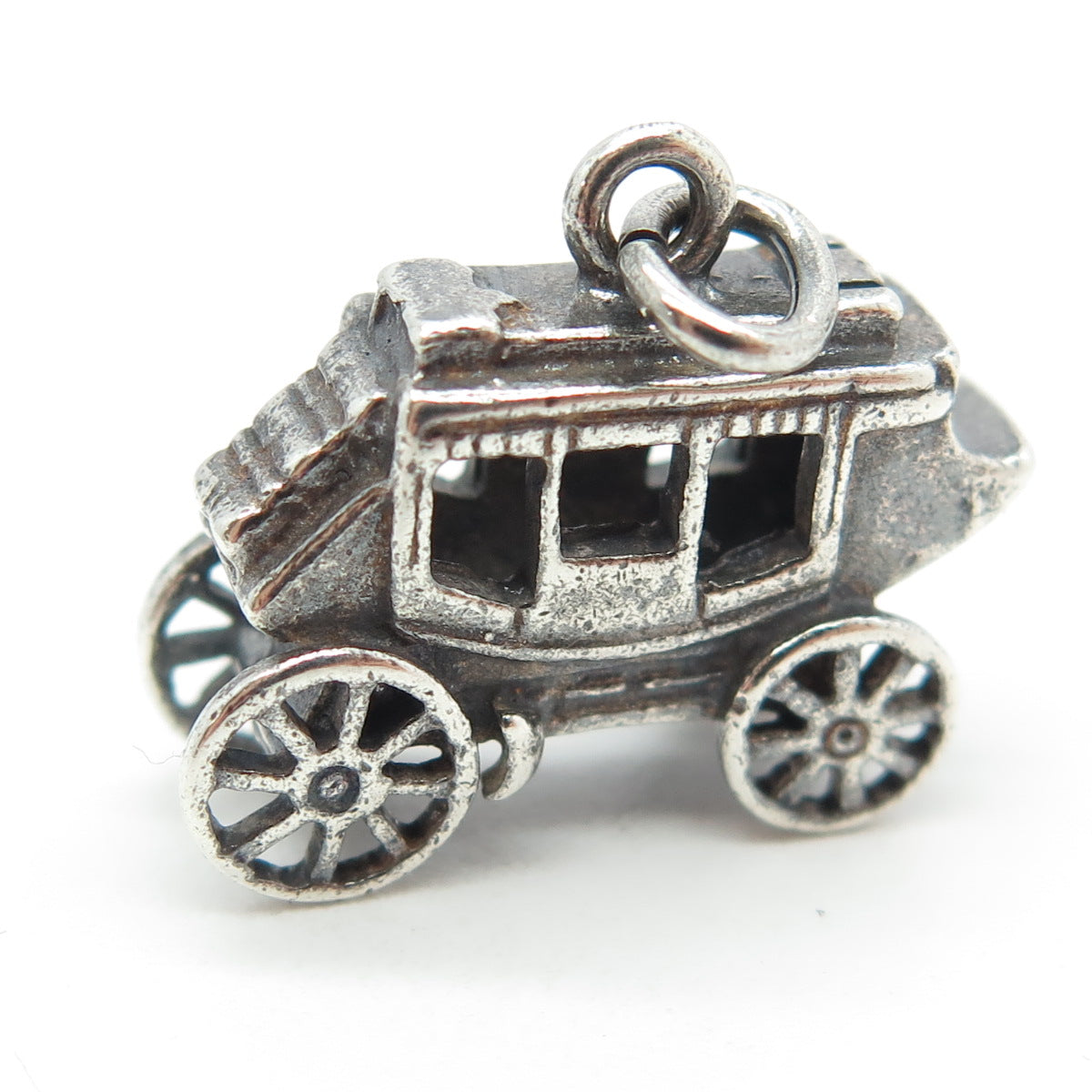 MAISELS INDIAN TRADING POST 925 Sterling Silver Vintage Stagecoach Charm Pendant