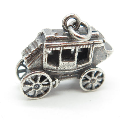 MAISELS INDIAN TRADING POST 925 Sterling Silver Vintage Stagecoach Charm Pendant