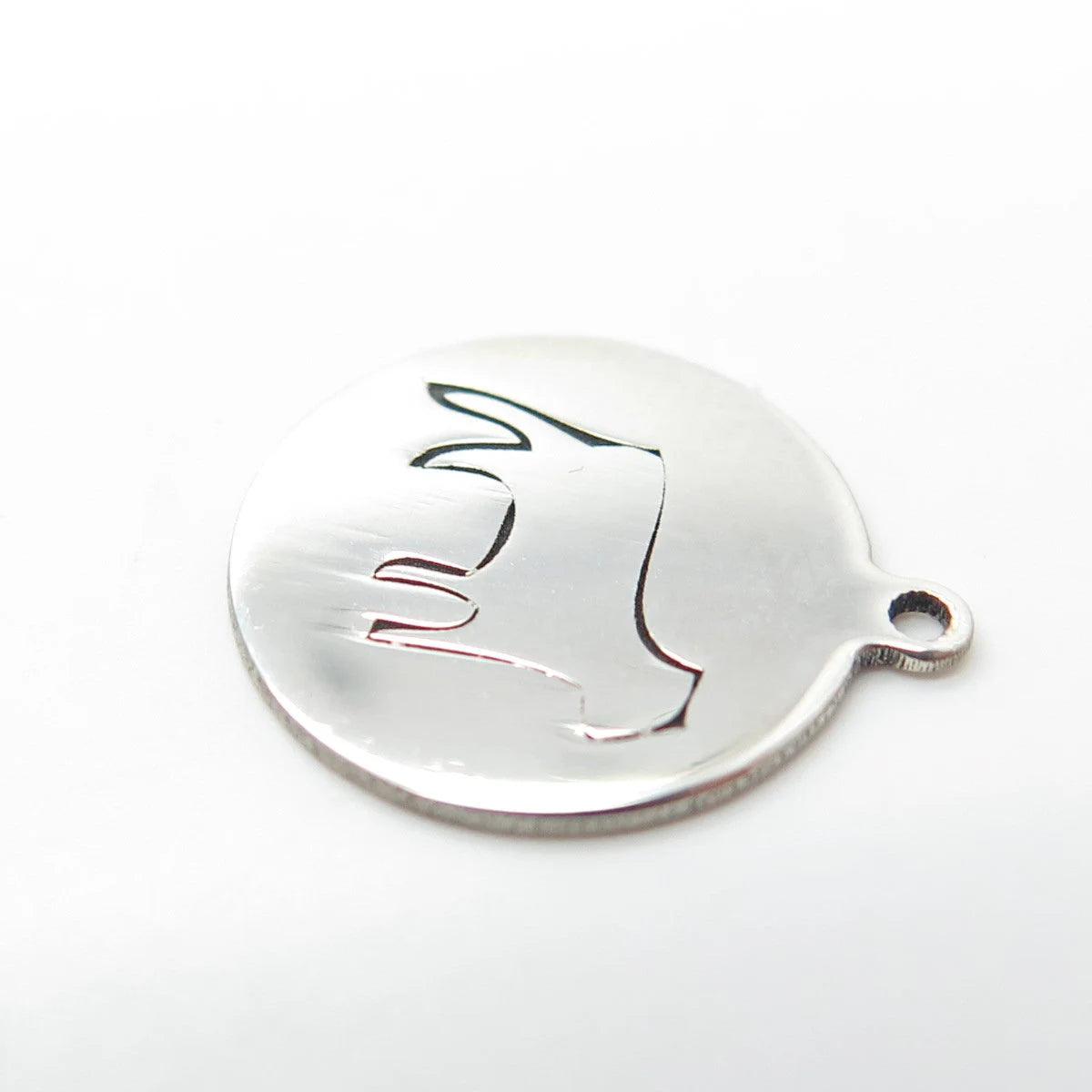 925 Sterling Silver USA Two In Town Dog Charm Pendant