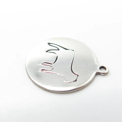 925 Sterling Silver USA Two In Town Dog Charm Pendant