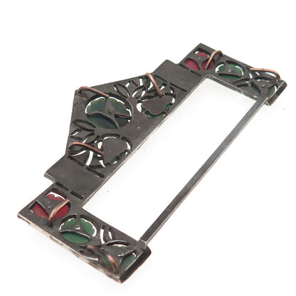 Charles Forgelot 800 Silver Antique France Gem SET of 5 Buckles (missing stones)