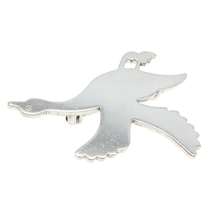 W. E. RICHARDS 925 Sterling Silver Vintage Flying Goose Pin Brooch