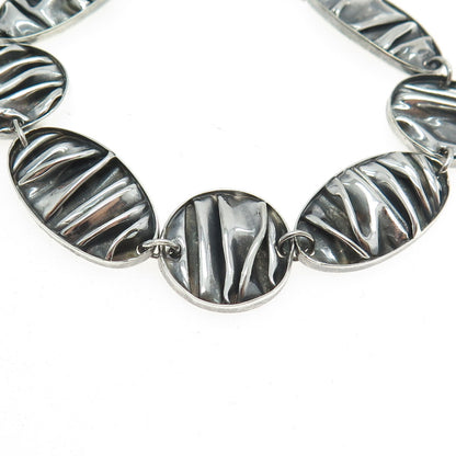 925 Sterling Silver Vintage Modernist Bracelet 7"