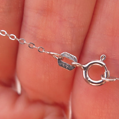 Jane Seymour Sterling Silver Real White Topaz Infinity Cable Chain Necklace 18"