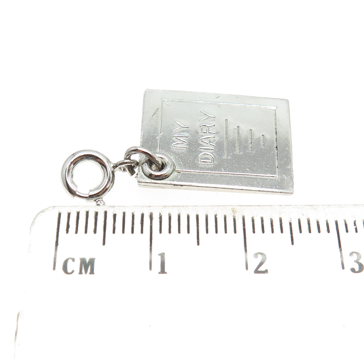 925 Sterling Silver Vintage "My Diary" Charm Pendant