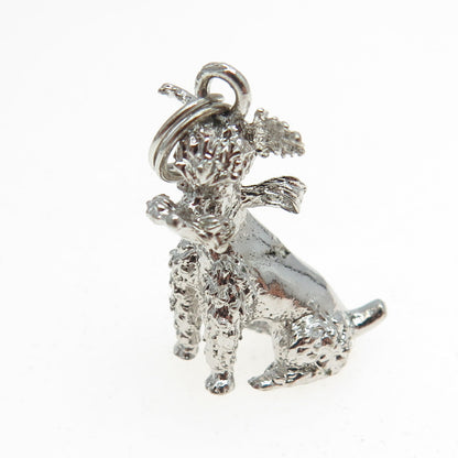 925 Sterling Silver Antique Art Deco Dog / Puppy Charm Pendant