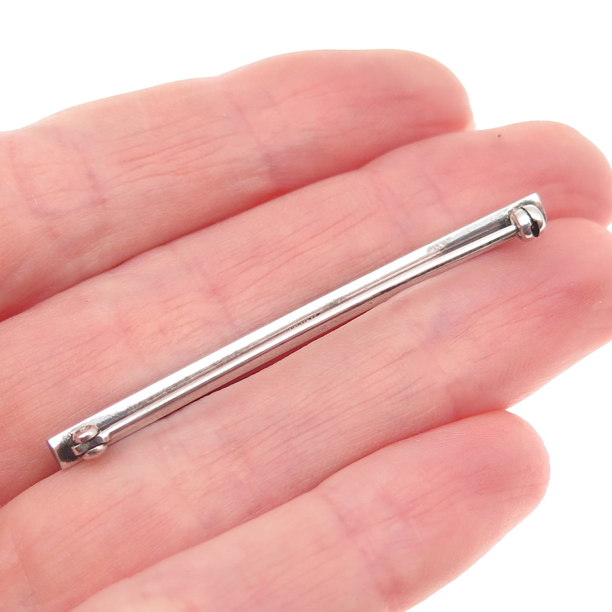 925 Sterling Silver Antique Art Deco Enamel Bar Pin Brooch