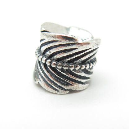 PANDORA 925 Sterling Silver Feather Bead Charm