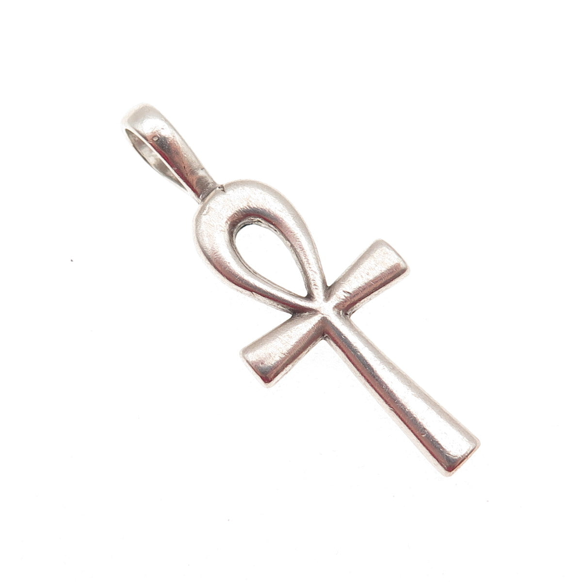 SUNWEST 925 Sterling Silver Vintage Egyptian Ankh Oxidized Charm Pendant