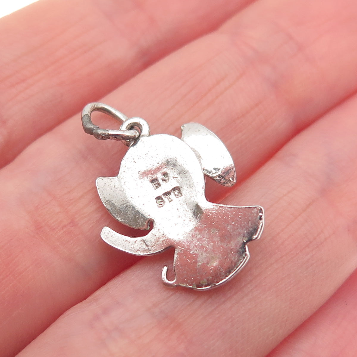 925 Sterling Silver Vintage Baby Elephant Mini Charm Pendant