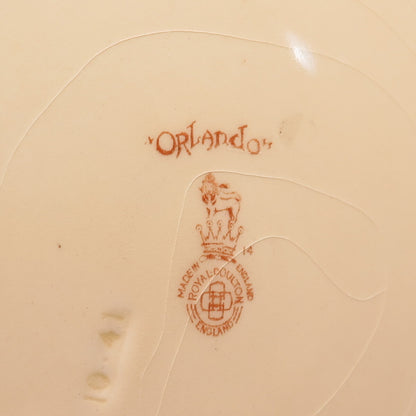 ROYAL DOULTON Antique Porcelain Shakespearean Character "Orlando" Cabinet Plate