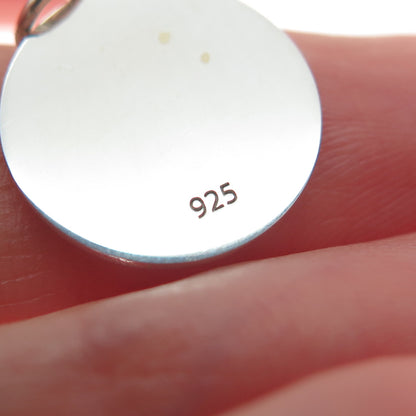 925 Sterling Silver Purple Enamel Dog & Cat Friendship Minimalist Charm Pendant