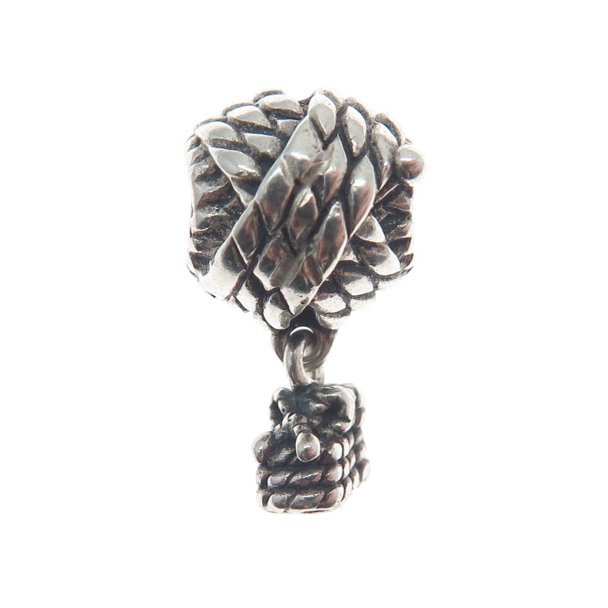 CHAMILIA 925 Sterling Silver Needle & Yarn Dangle Bead Charm