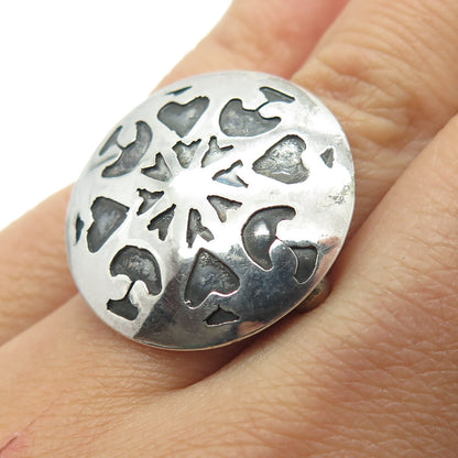 925 Sterling Silver Vintage Spades Playing Cards Symbol Oxidized Ring Size 5