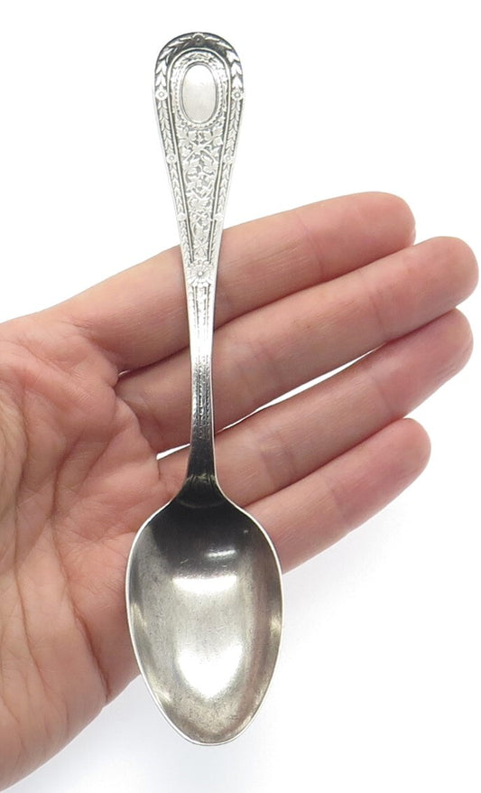 WHITING MFG CO. 925 Sterling Silver Antique Victorian 1890 Laureate Teaspoon
