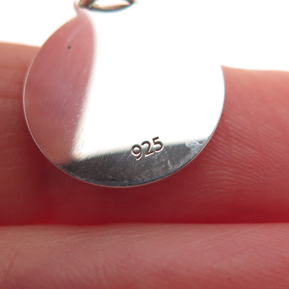 925 Sterling Silver Turquoise Enamel NY State Map Mini Charm Pendant