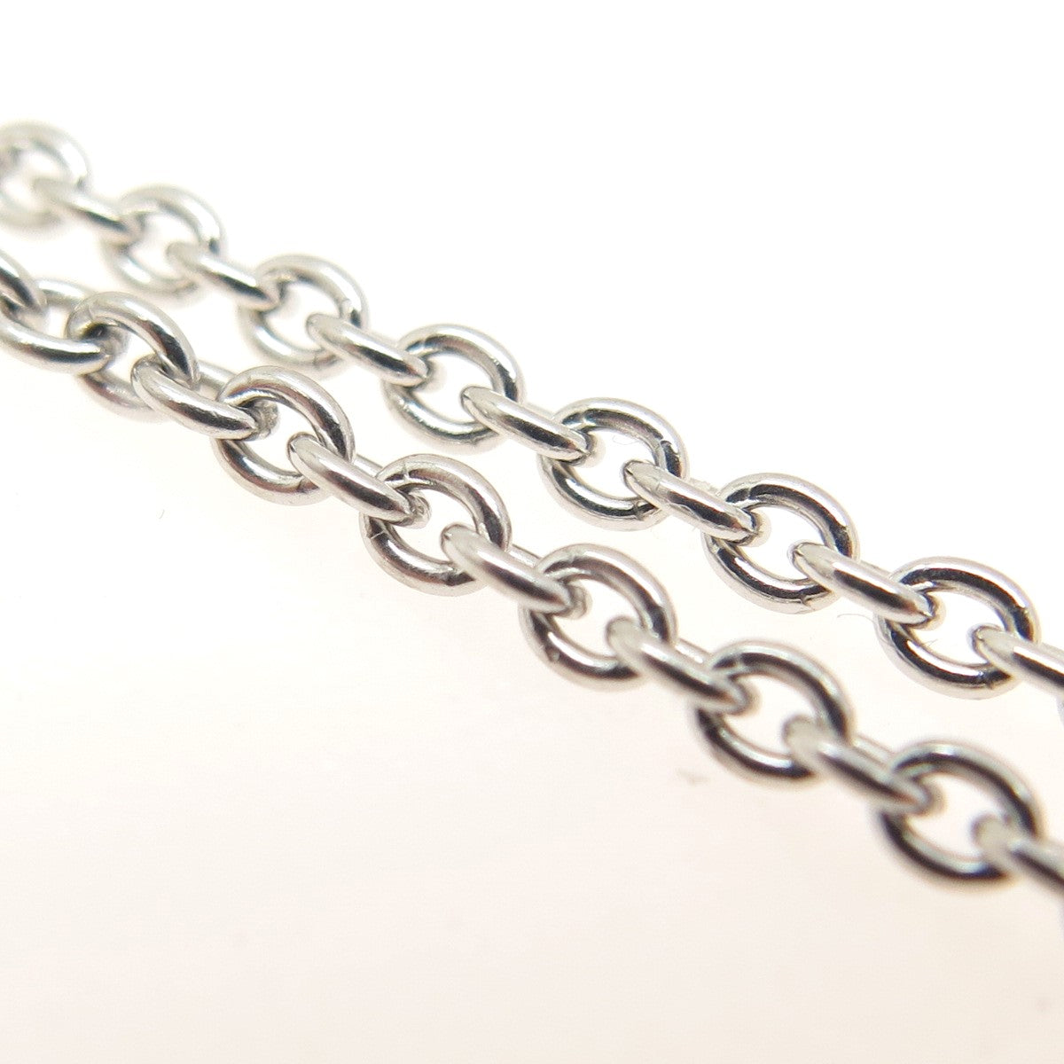 TI SENTO 925 Sterling Silver Roman Glass & C Z Cable Chain Necklace 16-18"