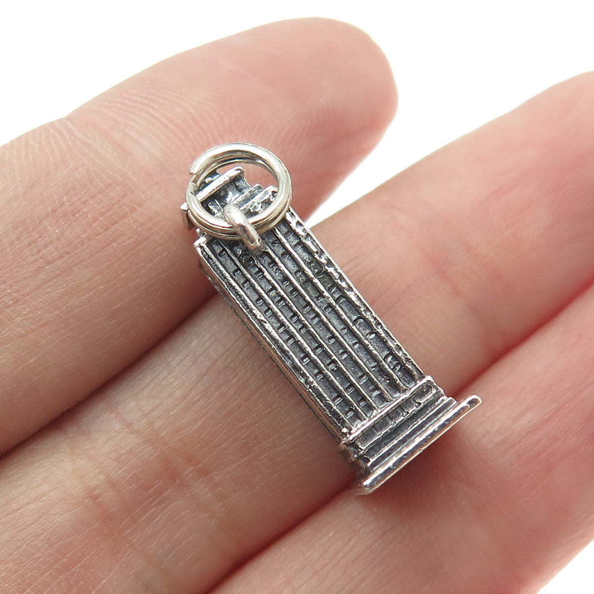 925 Sterling Silver Vintage Prudential Tower 3D Pendant