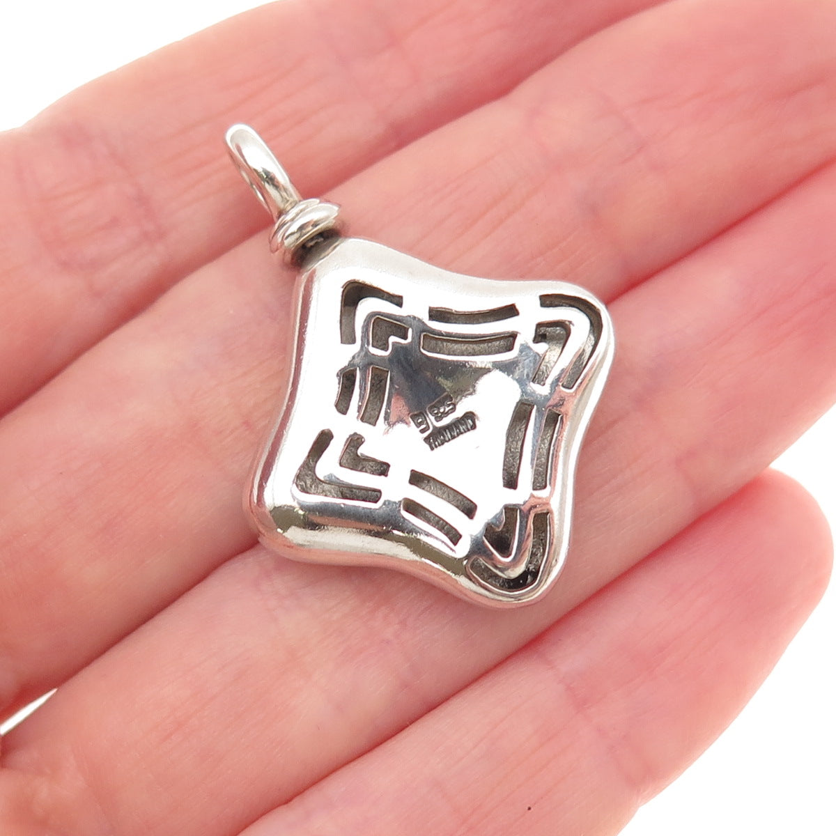 925 Sterling Silver Vintage Passion Love Amore Charm Pendant