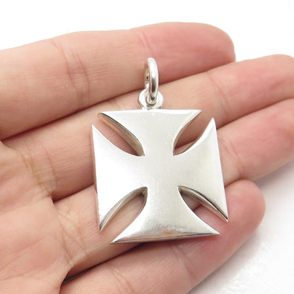 925 Sterling Silver Vintage Cross 3D Pendant