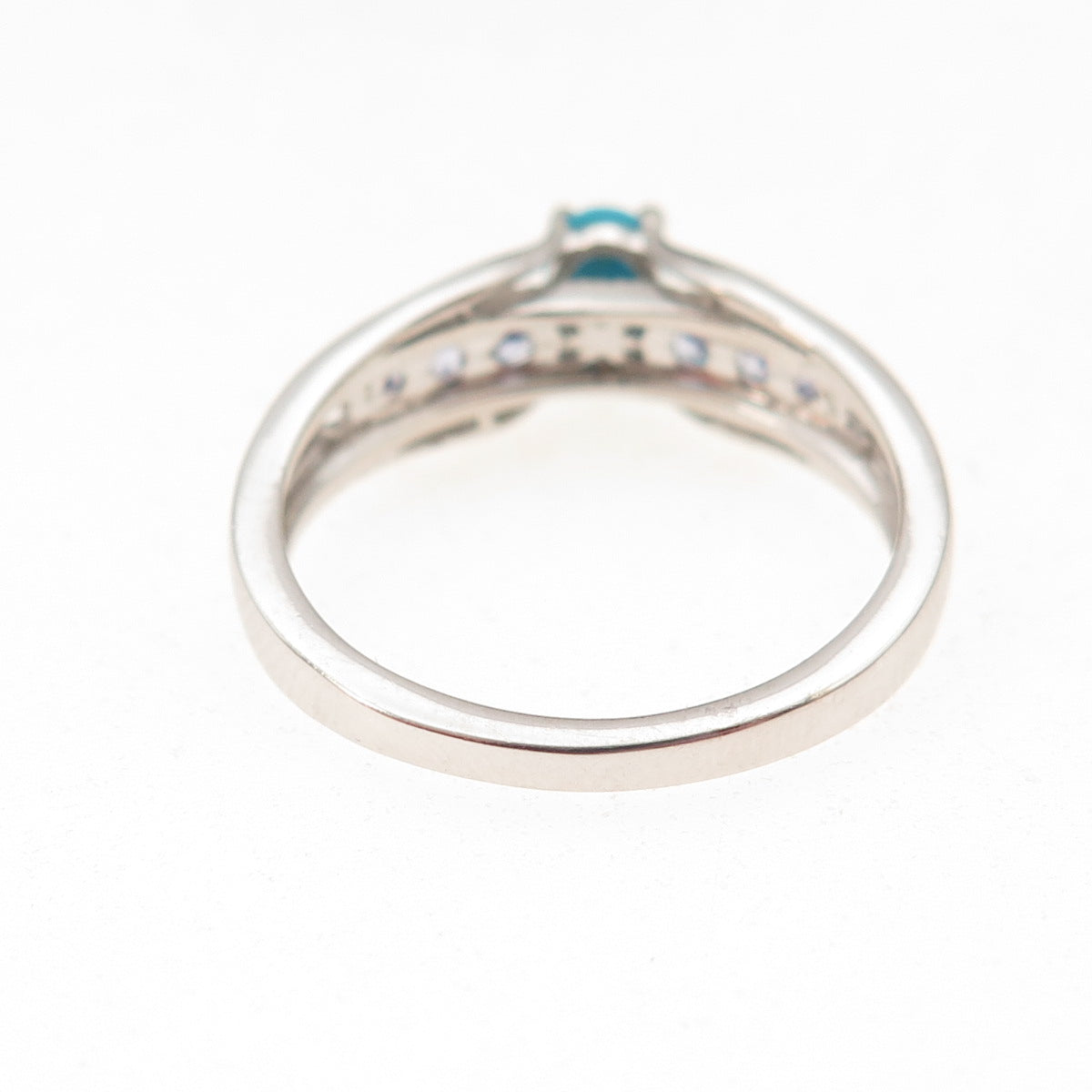 Chuck Clemency 925 Sterling Silver Real Turquoise & Tanzanite Ring Size 8