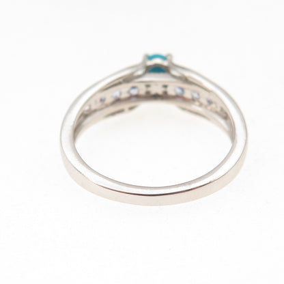 Chuck Clemency 925 Sterling Silver Real Turquoise & Tanzanite Ring Size 8
