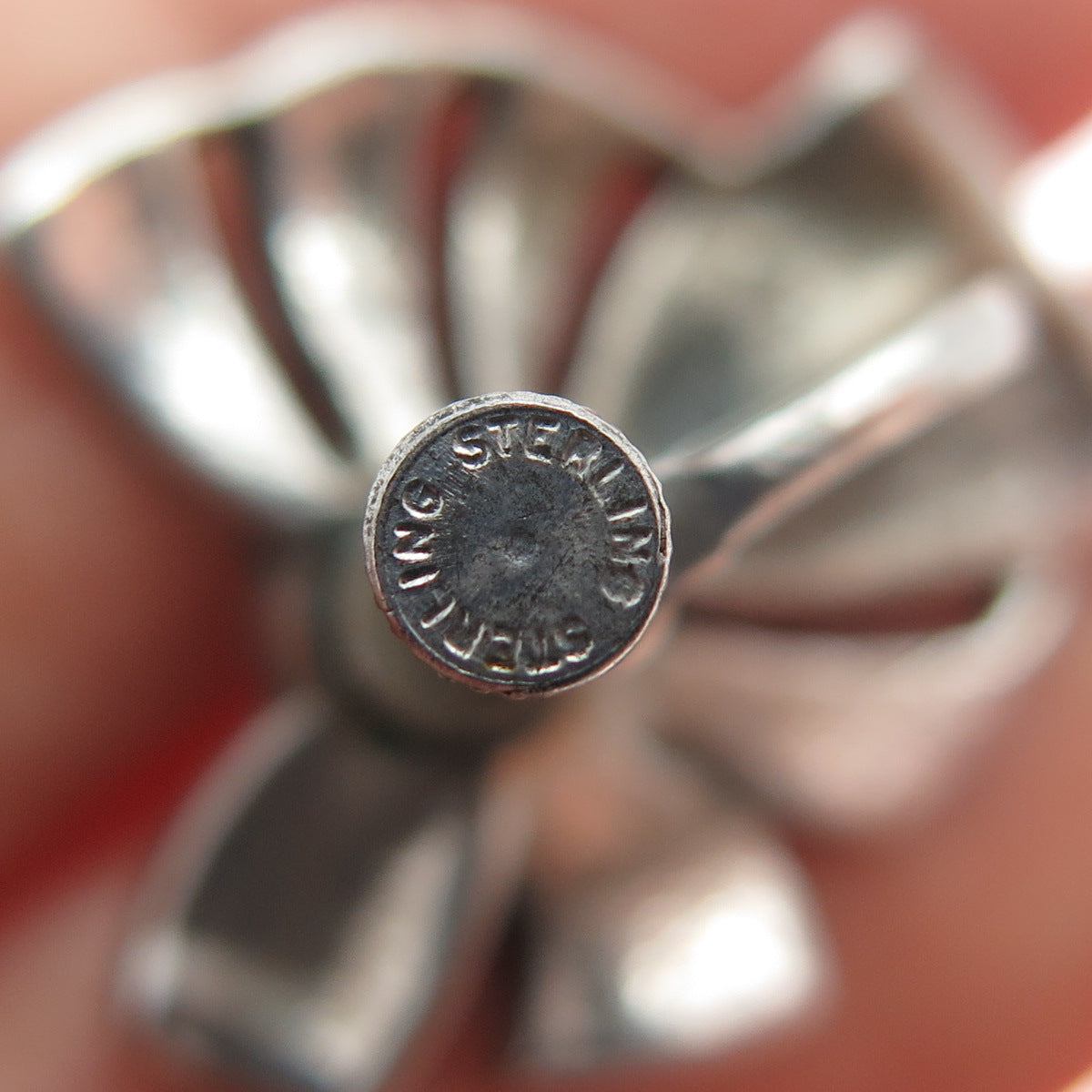 925 Sterling Silver Antique Art Deco Real Marcasite Bow Screw Back Earrings