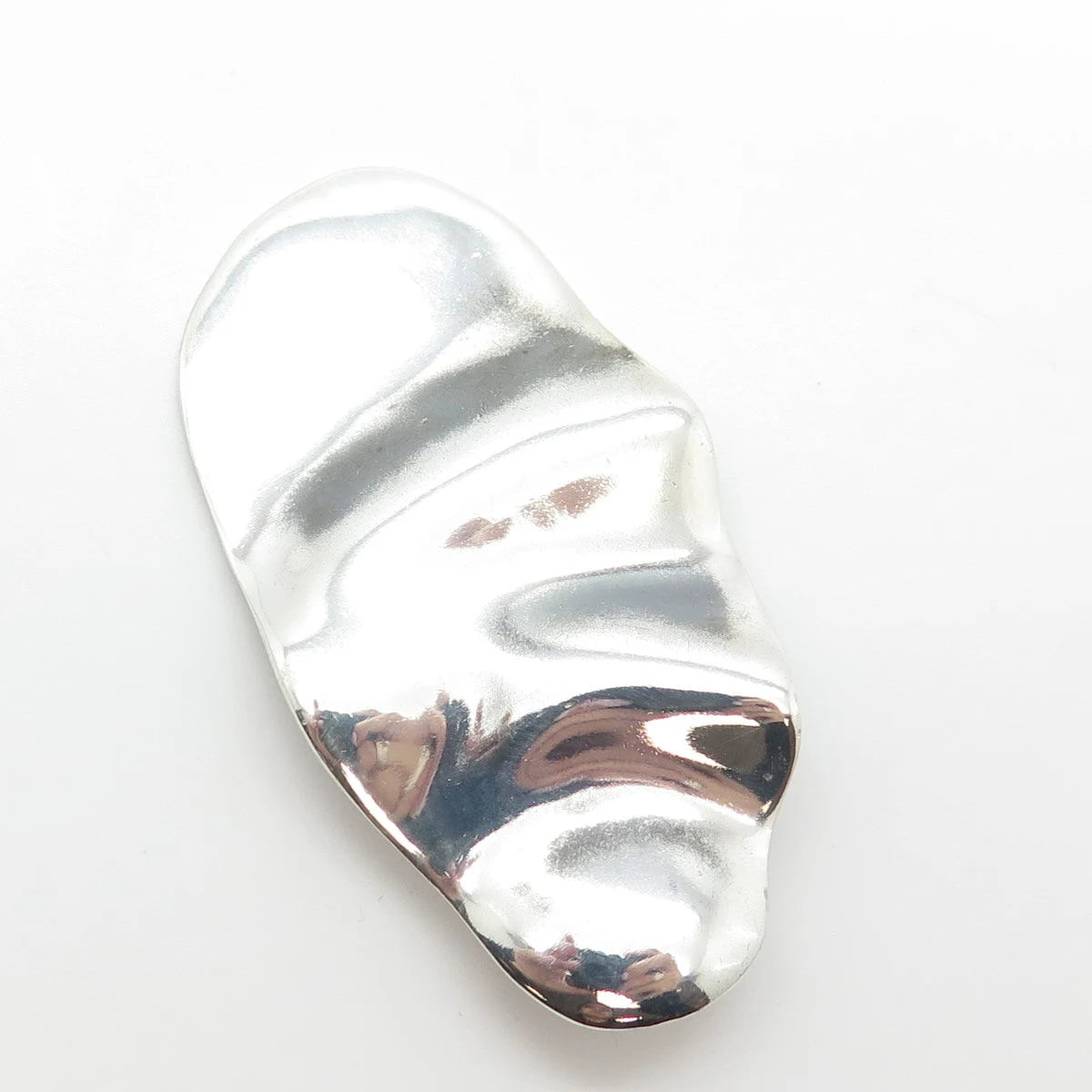 925 Sterling Silver Vintage Concaved Pendant