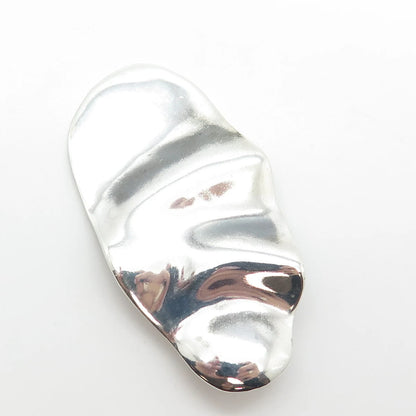 925 Sterling Silver Vintage Concaved Pendant