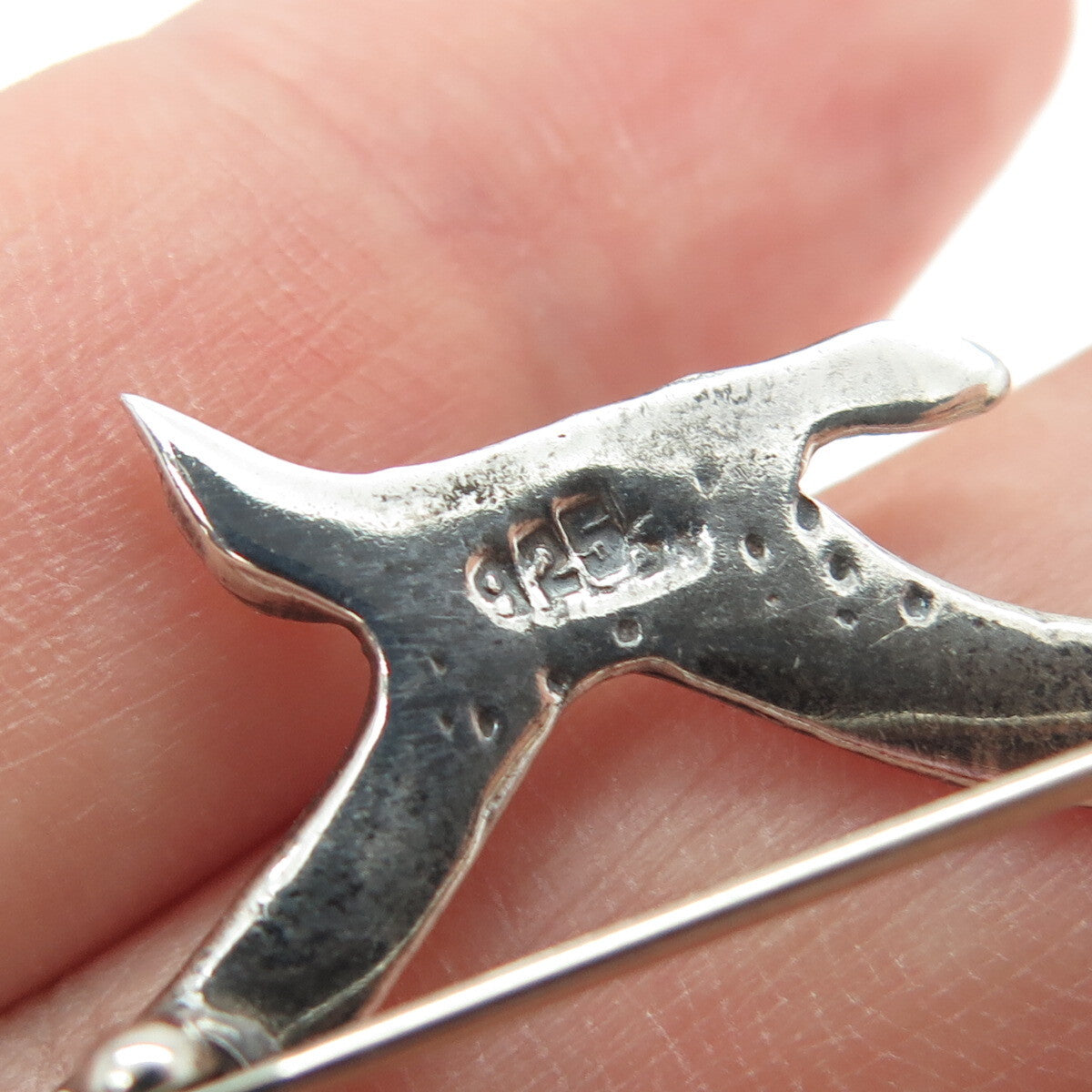 925 Sterling Silver Vintage Gull Bird Pin Brooch