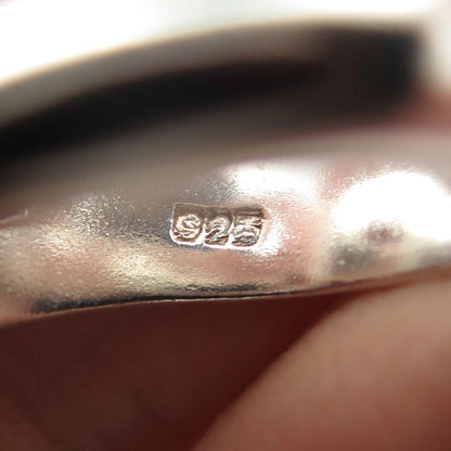 925 Sterling Silver Vintage Knot Modernist Cocktail Ring Size 8.25