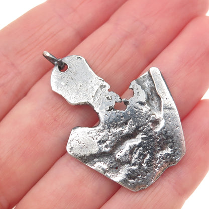 Joe Silvers Old Pawn 925 Sterling Vintage Thunderbird Tribal Oxidized Pendant