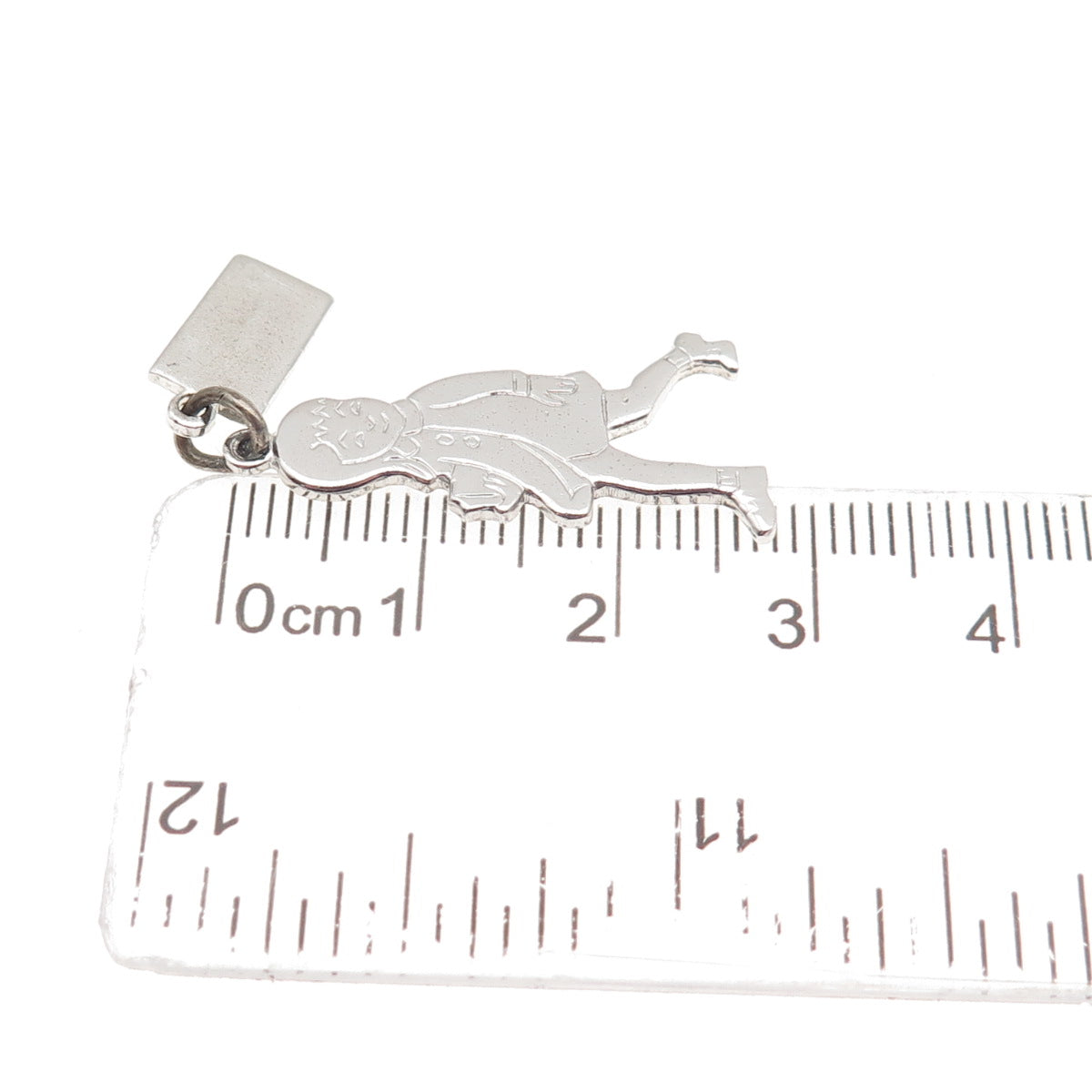 Griffith & Sons Sterling Silver Vintage First Day of School Girl Charm Pendant