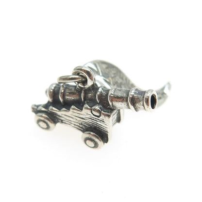 PACIFIC JEWELRY 925 Sterling Silver Vintage "Virginia Beach" Artillery Pendant