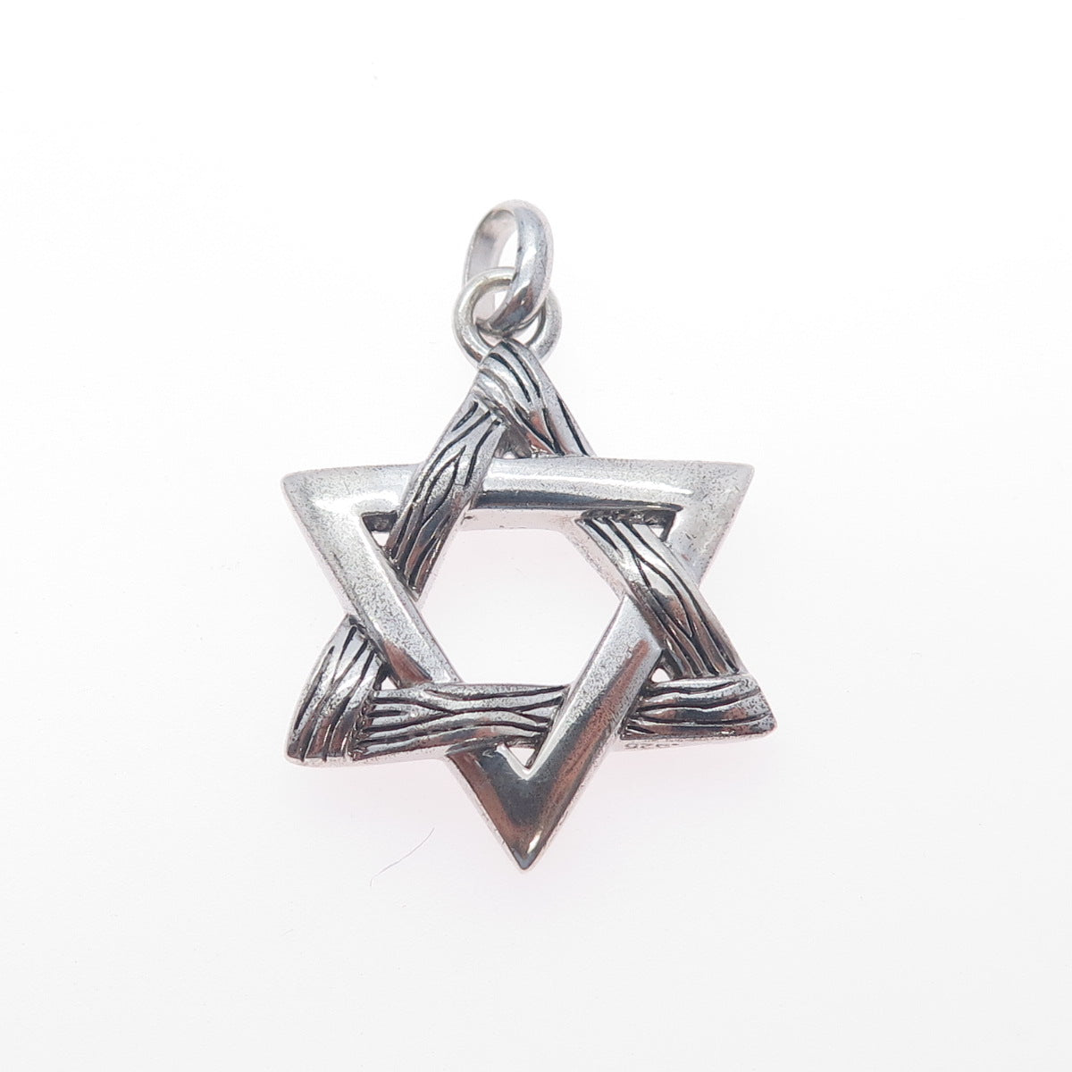 EFFY 925 Sterling Silver Star of David Oxidized Charm Pendant