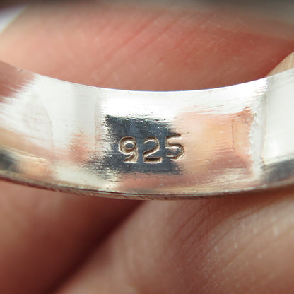 925 Sterling Silver Vintage Spiral / Swirl Band Ring Size 9