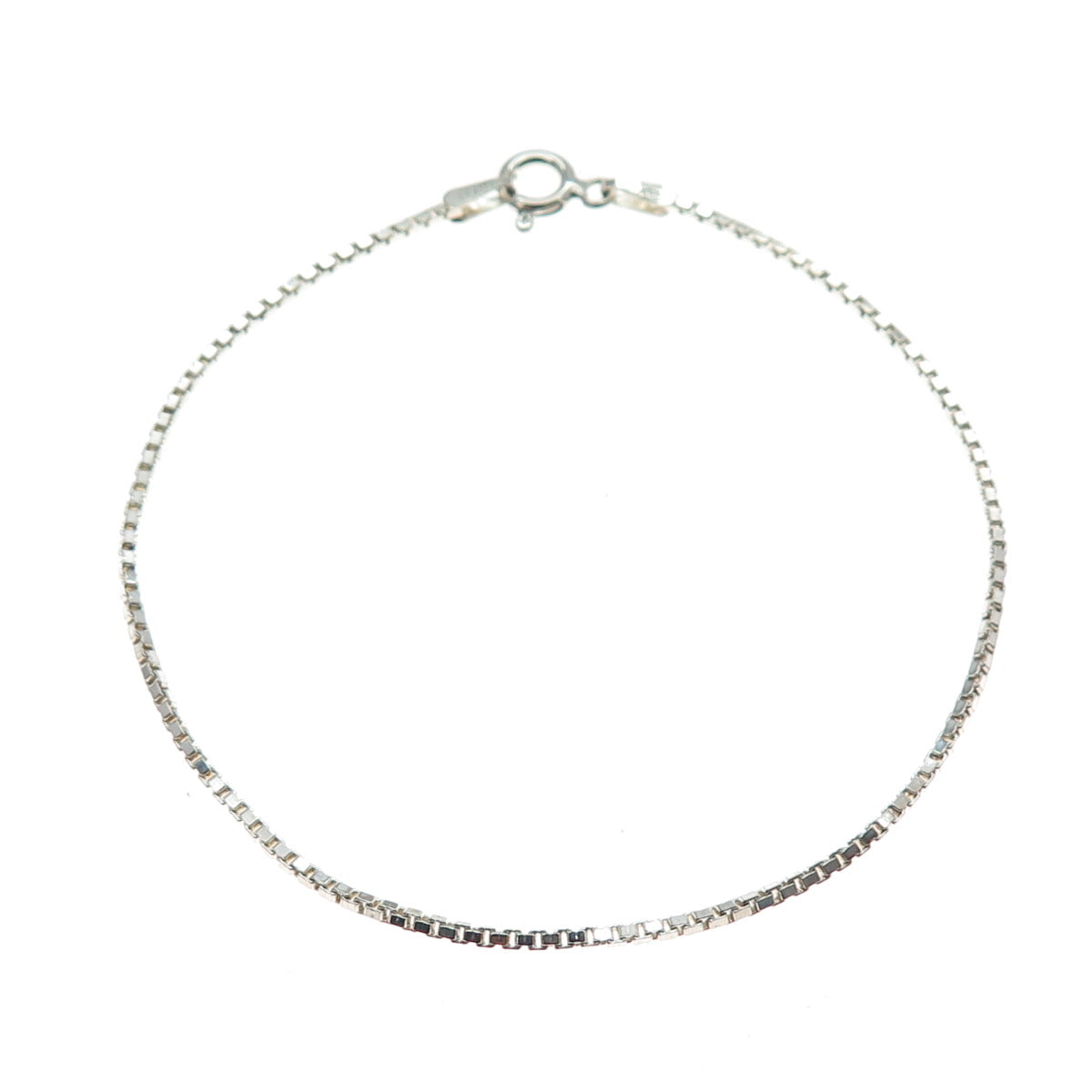 MILOR 925 Sterling Silver Vintage Italy Box Link Bracelet 7.25"