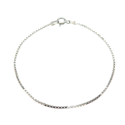 MILOR 925 Sterling Silver Vintage Italy Box Link Bracelet 7.25"