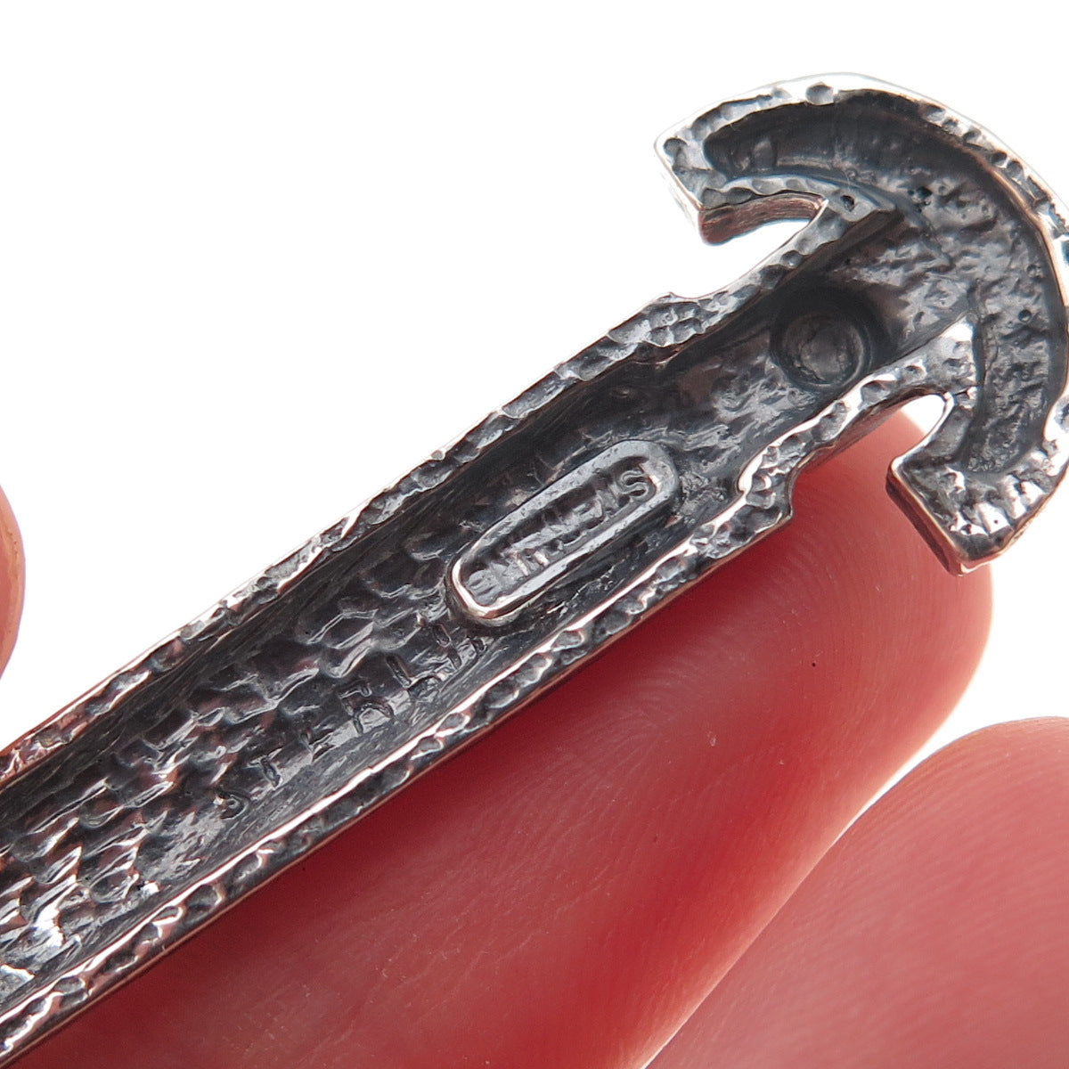 925 Sterling Silver Vintage Cross Large Oxidized Pendant
