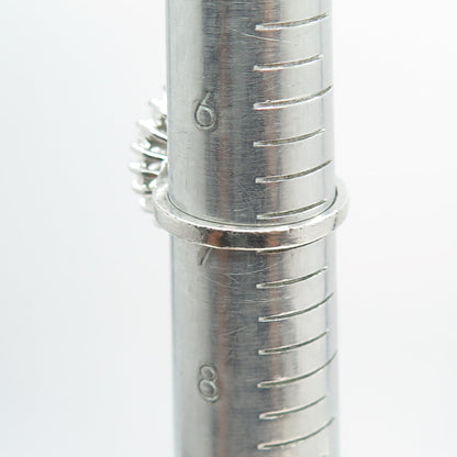 J. JACK LINDENWOLD 925 Sterling Silver Real Amethyst & C Z Ring Size 7