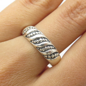 925 Sterling Silver Vintage Braided Ring Size 8.25