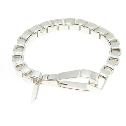 COACH 925 Sterling Silver Vintage Solid 52.0g Box Link Bracelet 6"
