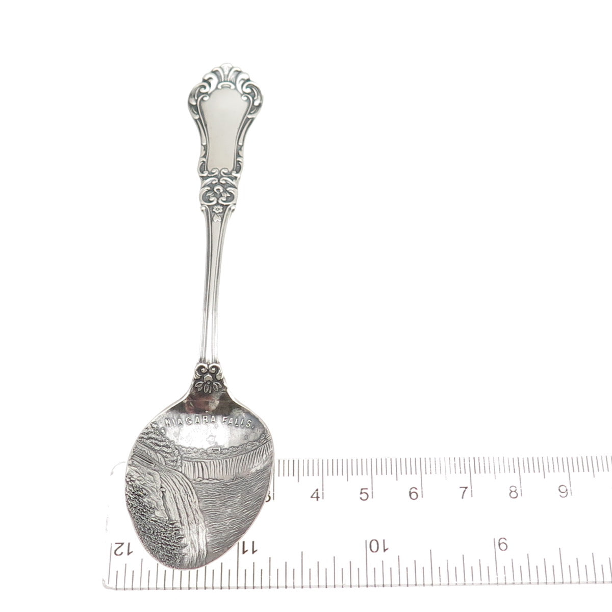 Shepard 925 Sterling Silver Antique Art Deco Niagara Falls Coffee Spoon #55