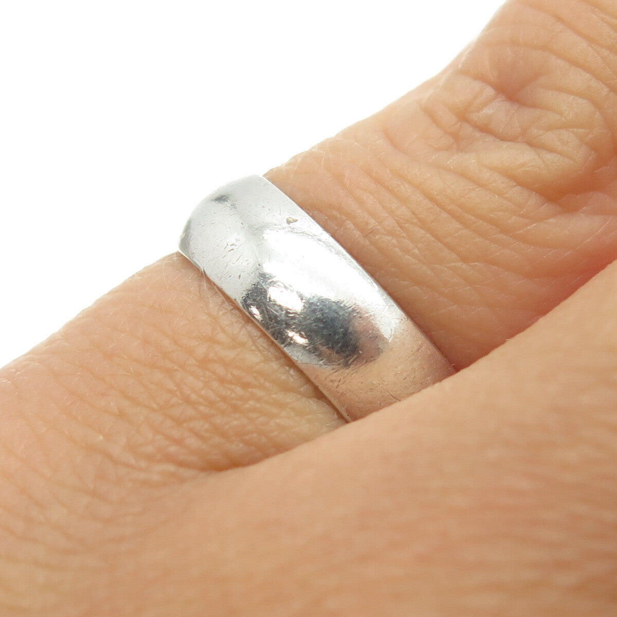 J.D. SCHLANG CO. 925 Sterling Silver Vintage Classic Wedding Band Ring Size 6