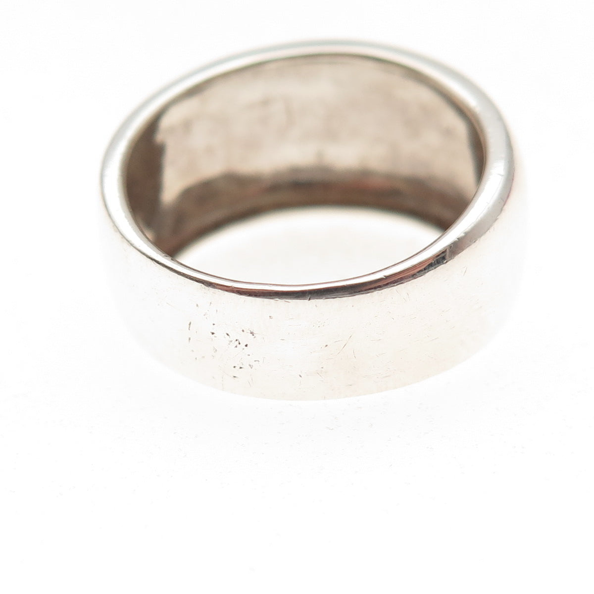 925 Sterling Silver Vintage Heart Scroll Oxidized Ring Size 7